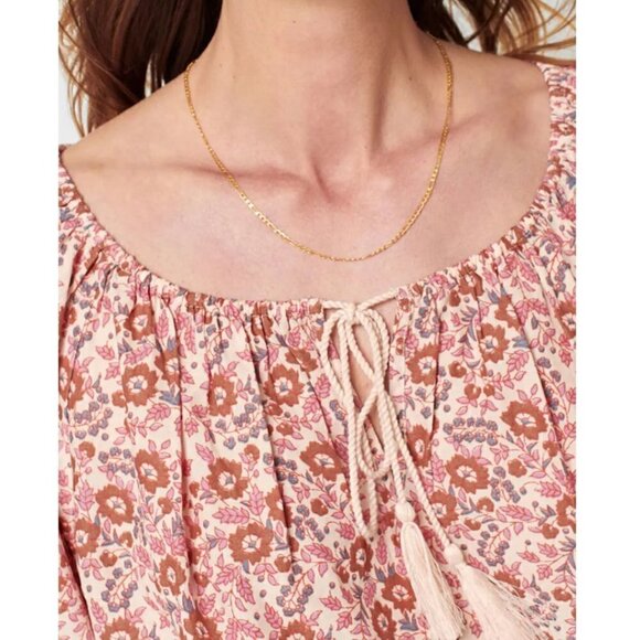 NWT Faherty Florence Organic Cotton Peasant Blouse Small - Picture 3 of 5